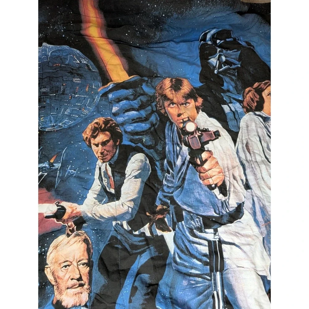 Vintage Star Wars Tom Chantrell Reversible Comforter Darth Vader 82x64